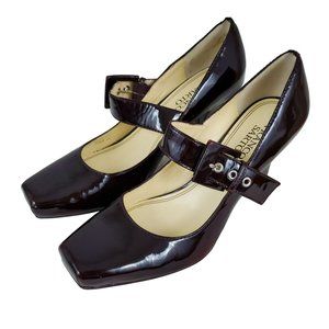 Franco Sarto red leather heels 8.5